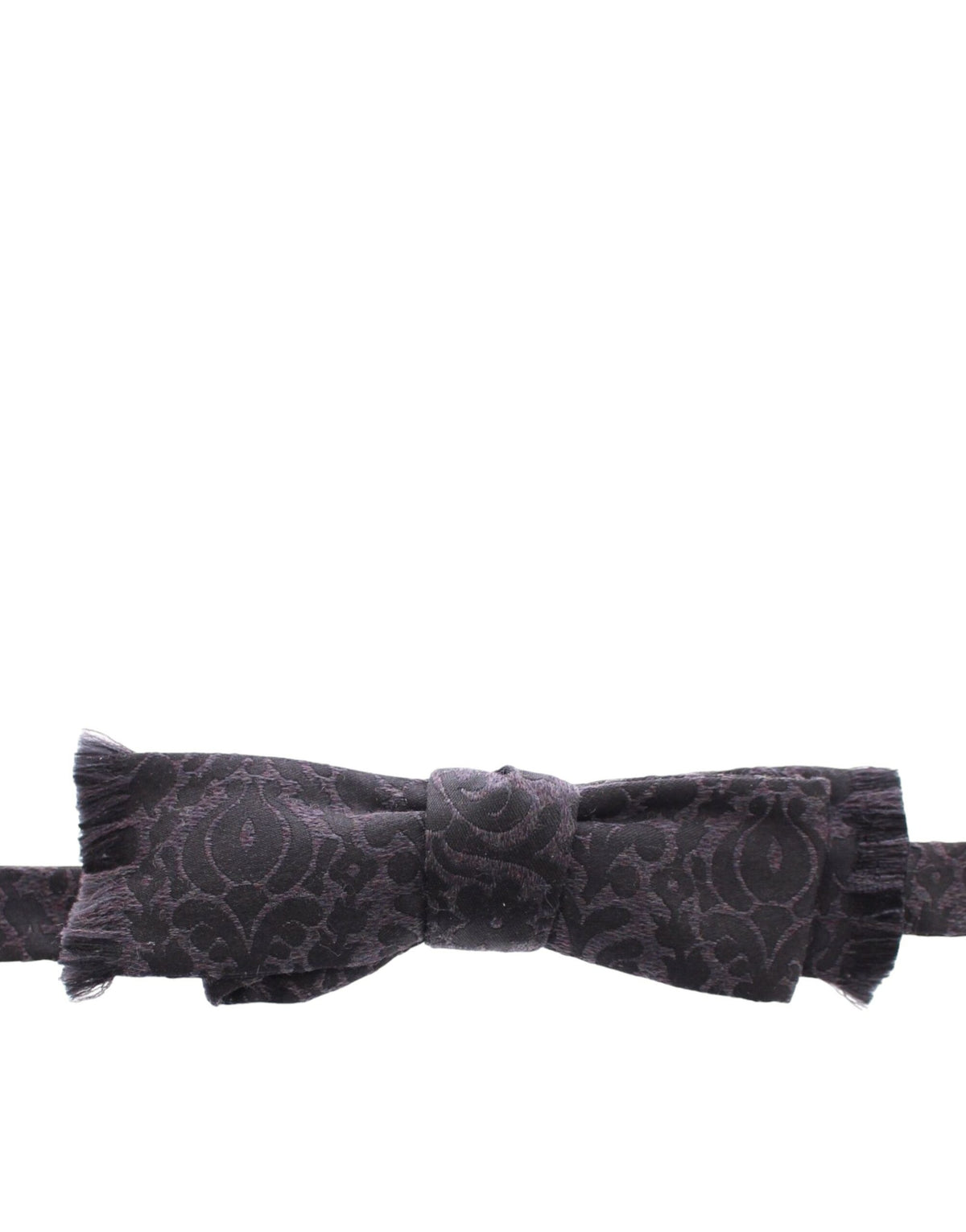 Dolce & Gabbana Grau Schwarze Fliege aus Wolle und Seide