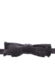 Dolce & Gabbana Grau Schwarze Fliege aus Wolle und Seide