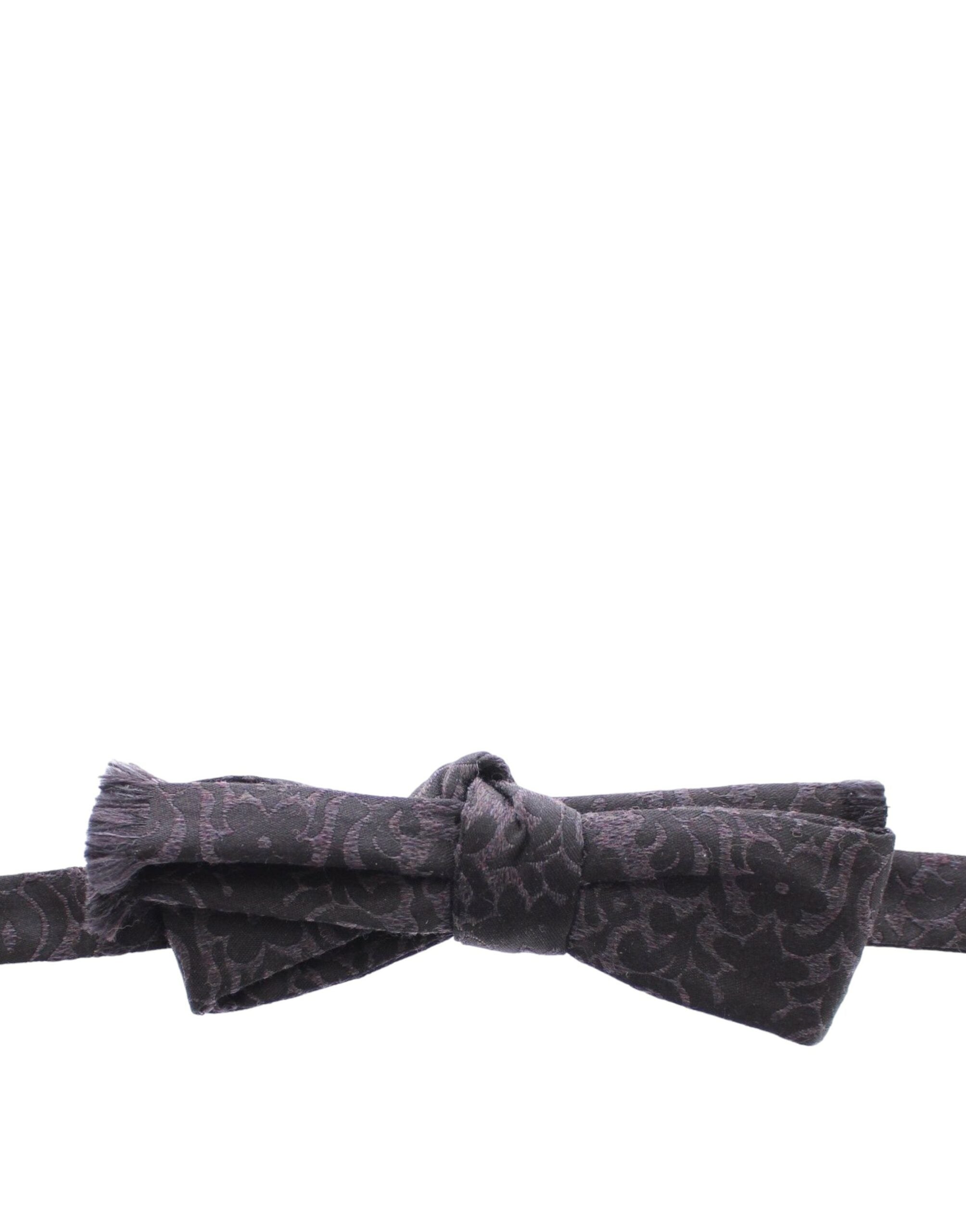 Dolce & Gabbana Grau Schwarze Fliege aus Wolle und Seide