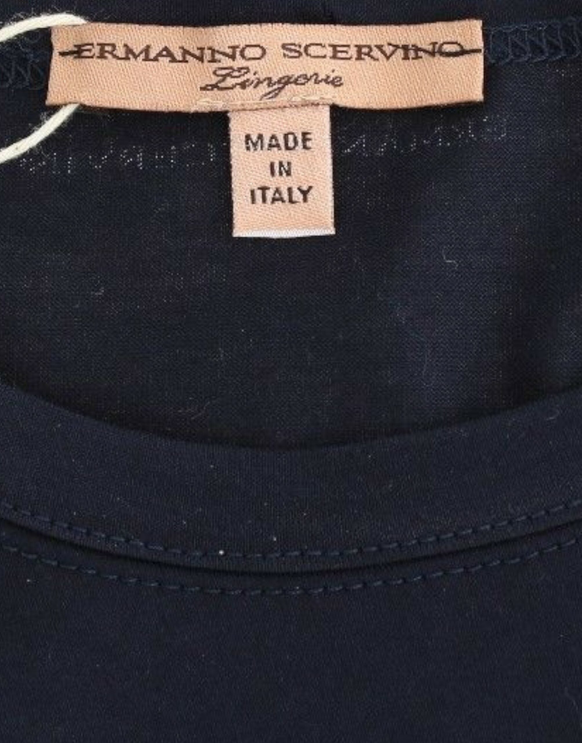 Ermanno Scervino Lingerie Blaues Rundhals-T-Shirt aus Baumwolle mit Logo