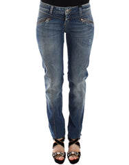 Ermanno Scervino Blauwe Slim Jeans Denim Broek Recht Stretch