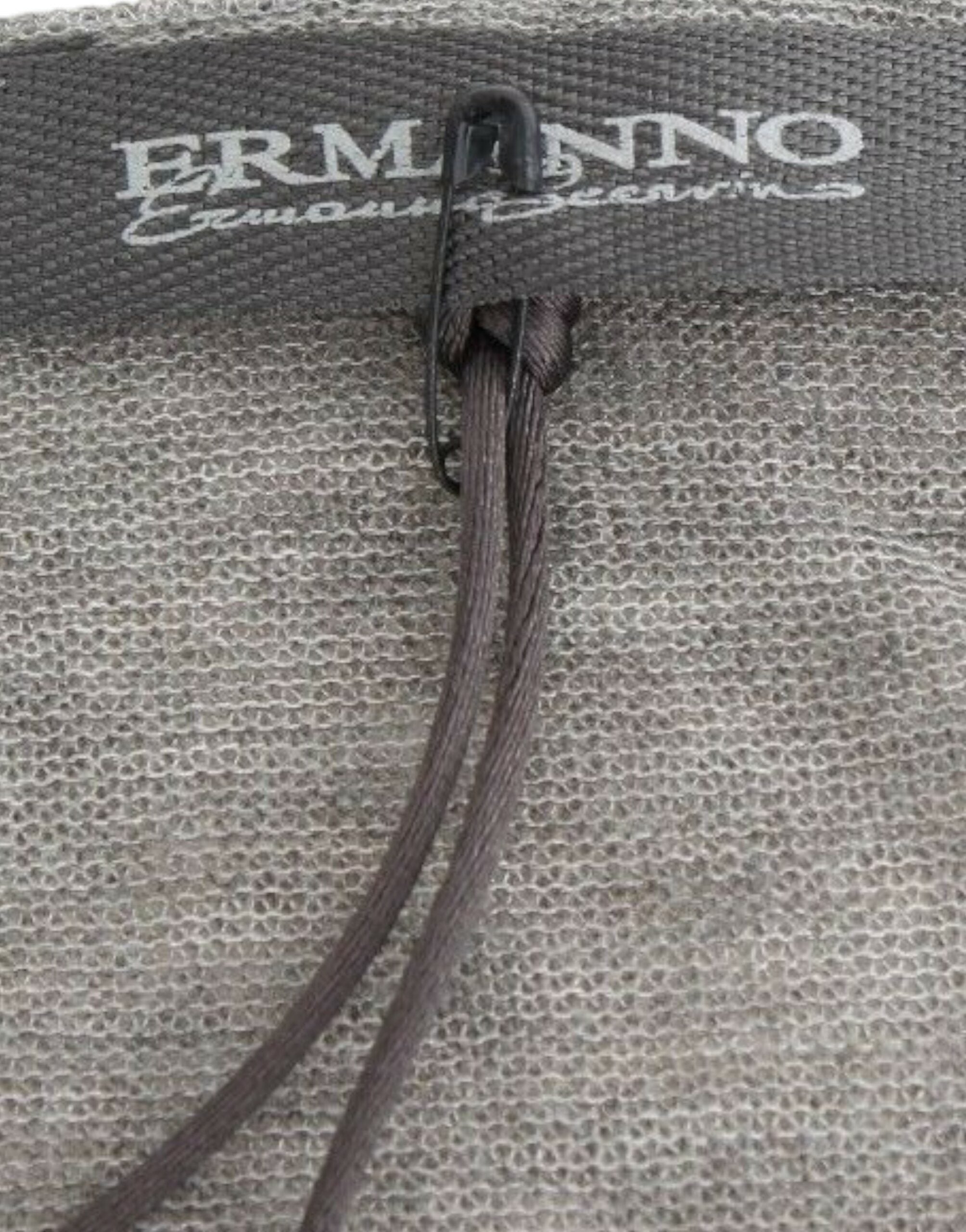 Ermanno Scervino Grauer Woll-Stretch-Pullover mit langen Ärmeln