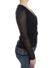 Ermanno Scervino Zwart Wolmix Stretch Trui met Lange Mouwen