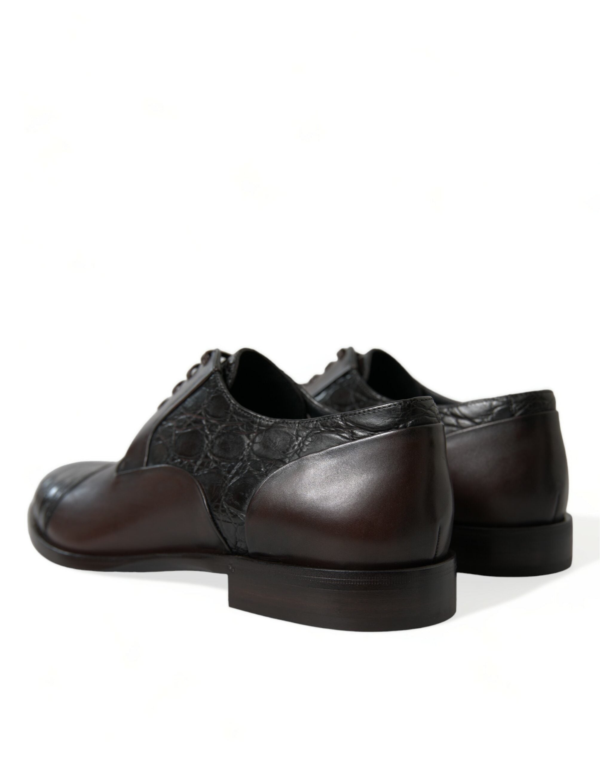 Dolce & Gabbana Formelle Herren-Schnürschuhe aus braunem Exotenleder