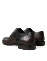 Dolce & Gabbana Formelle Herren-Schnürschuhe aus braunem Exotenleder