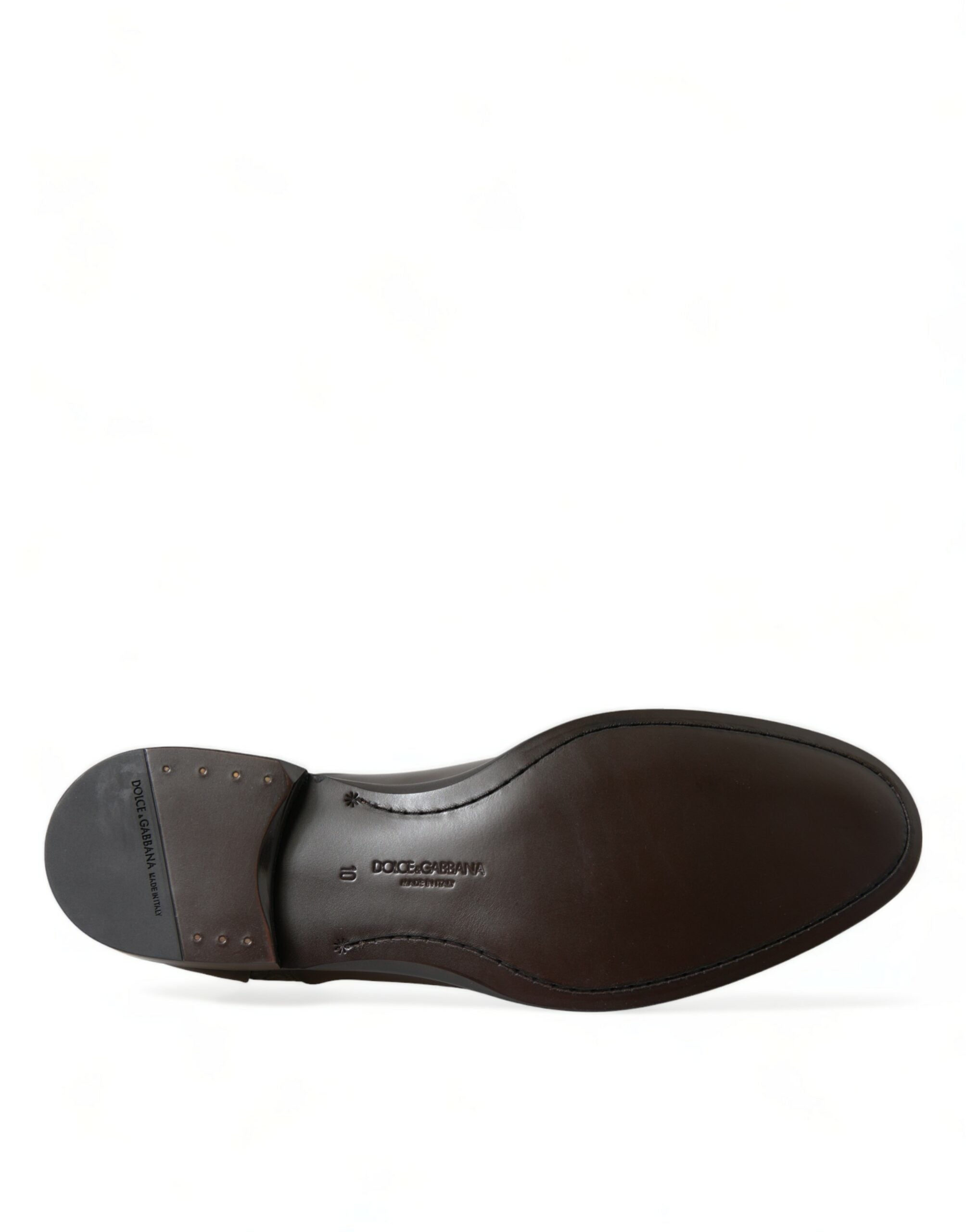 Dolce & Gabbana Formelle Herren-Schnürschuhe aus braunem Exotenleder