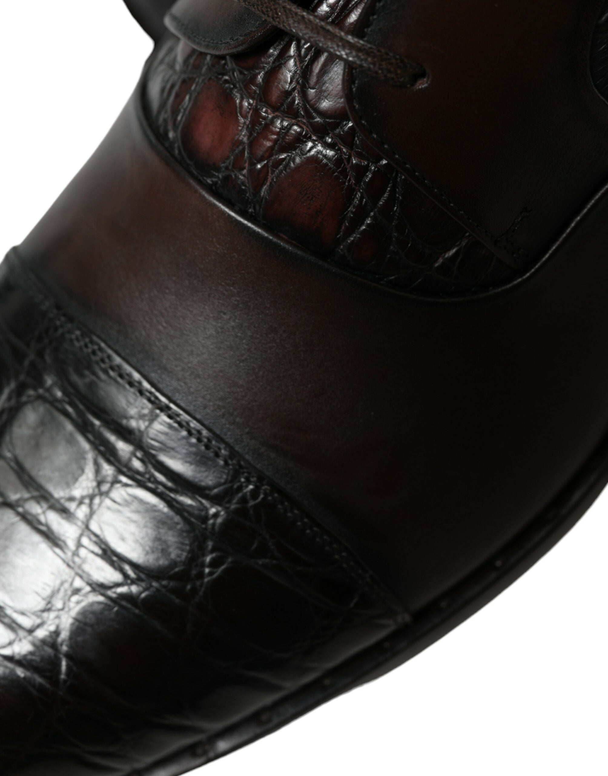 Dolce & Gabbana Formelle Herren-Schnürschuhe aus braunem Exotenleder