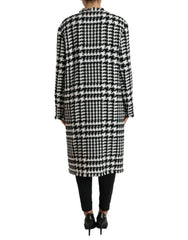 Dolce & Gabbana Schwarz-Weißer Hahnentritt-Trenchcoat