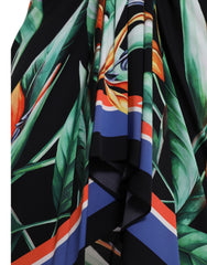 Dolce & Gabbana Schwarzer Strelitzia Wickelrock mit hoher Taille