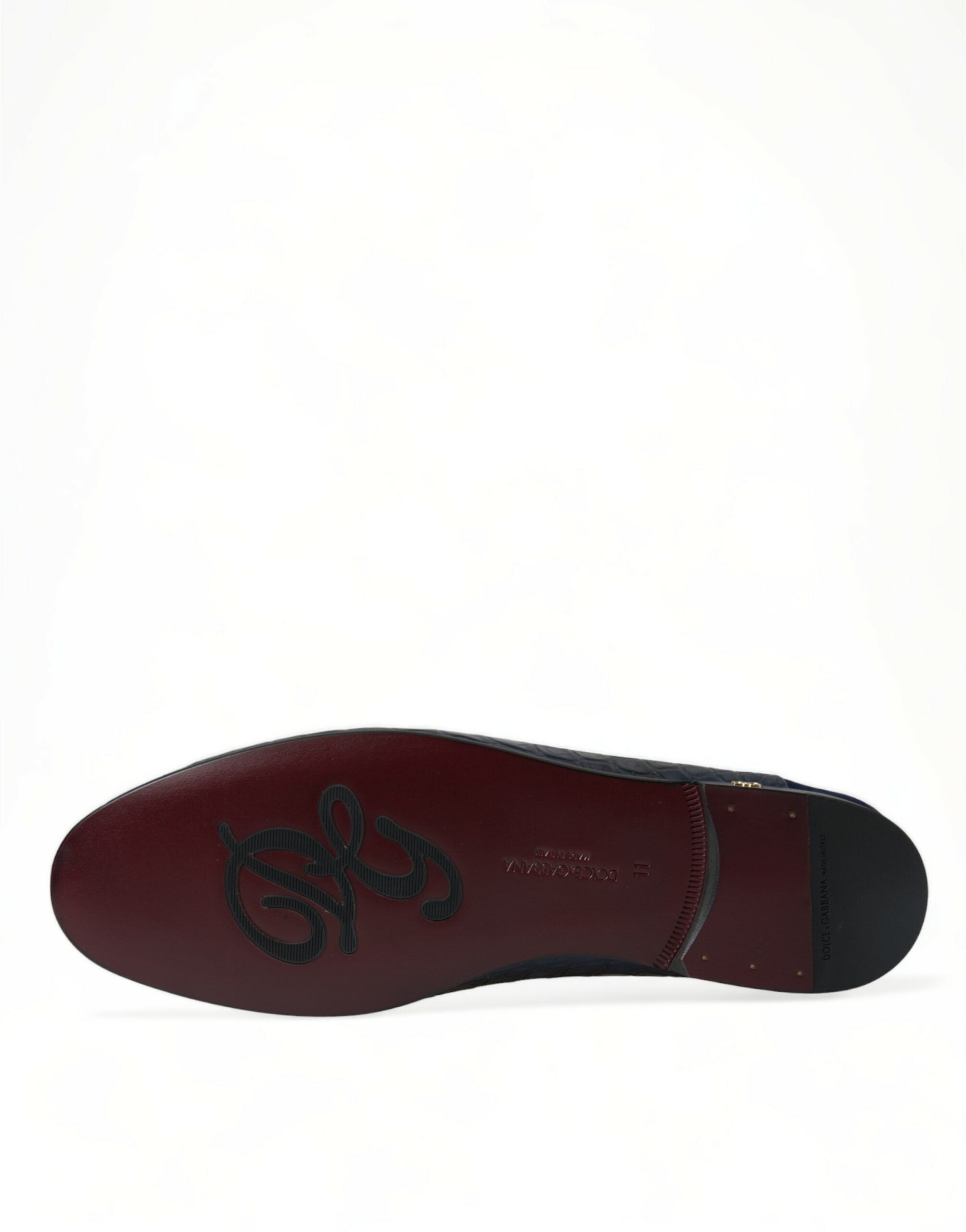 Dolce & Gabbana Blaue Slipper aus Krokodilleder