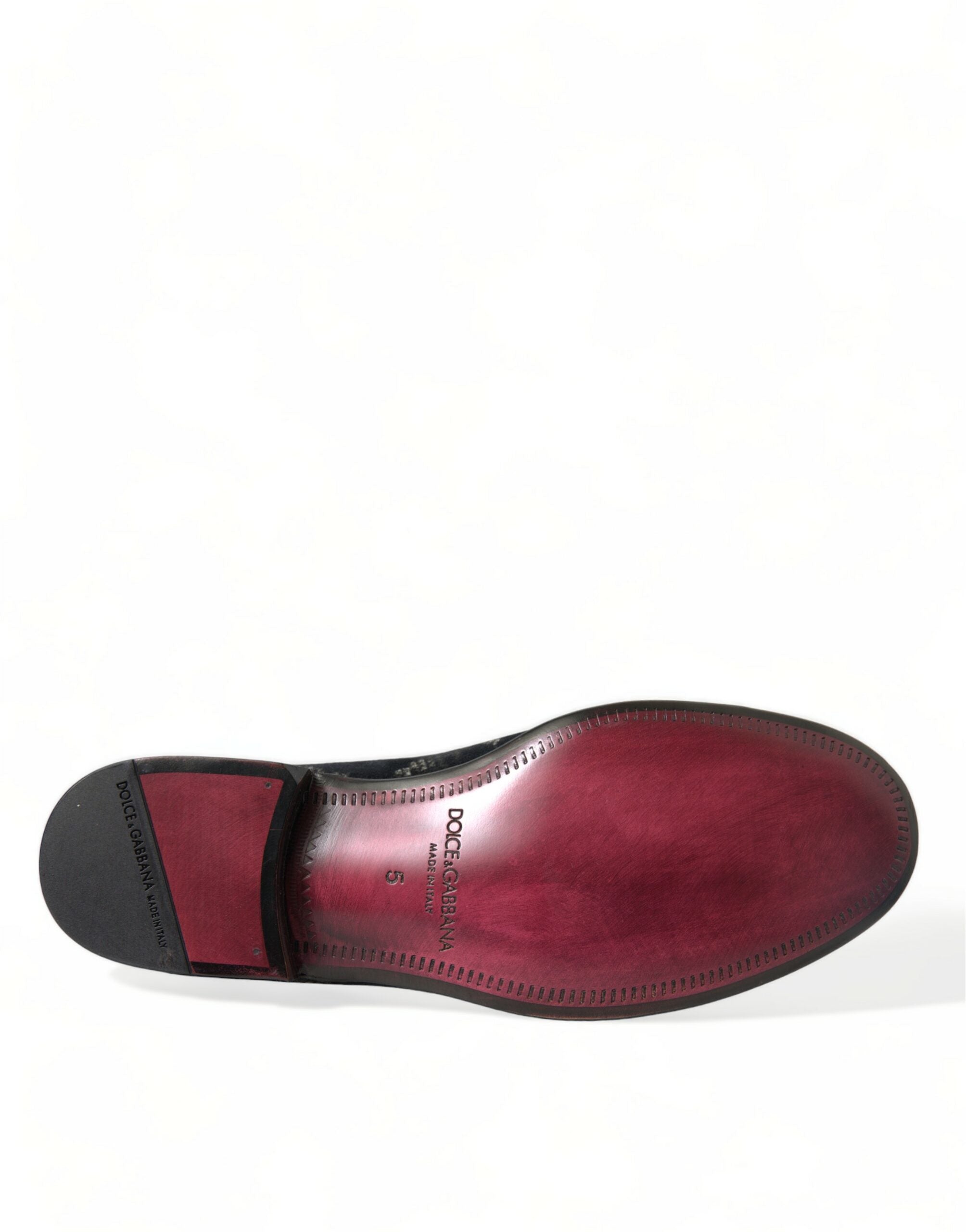 Dolce & Gabbana Schwarze Blumen-Slipper Herren Loafer Abendschuhe