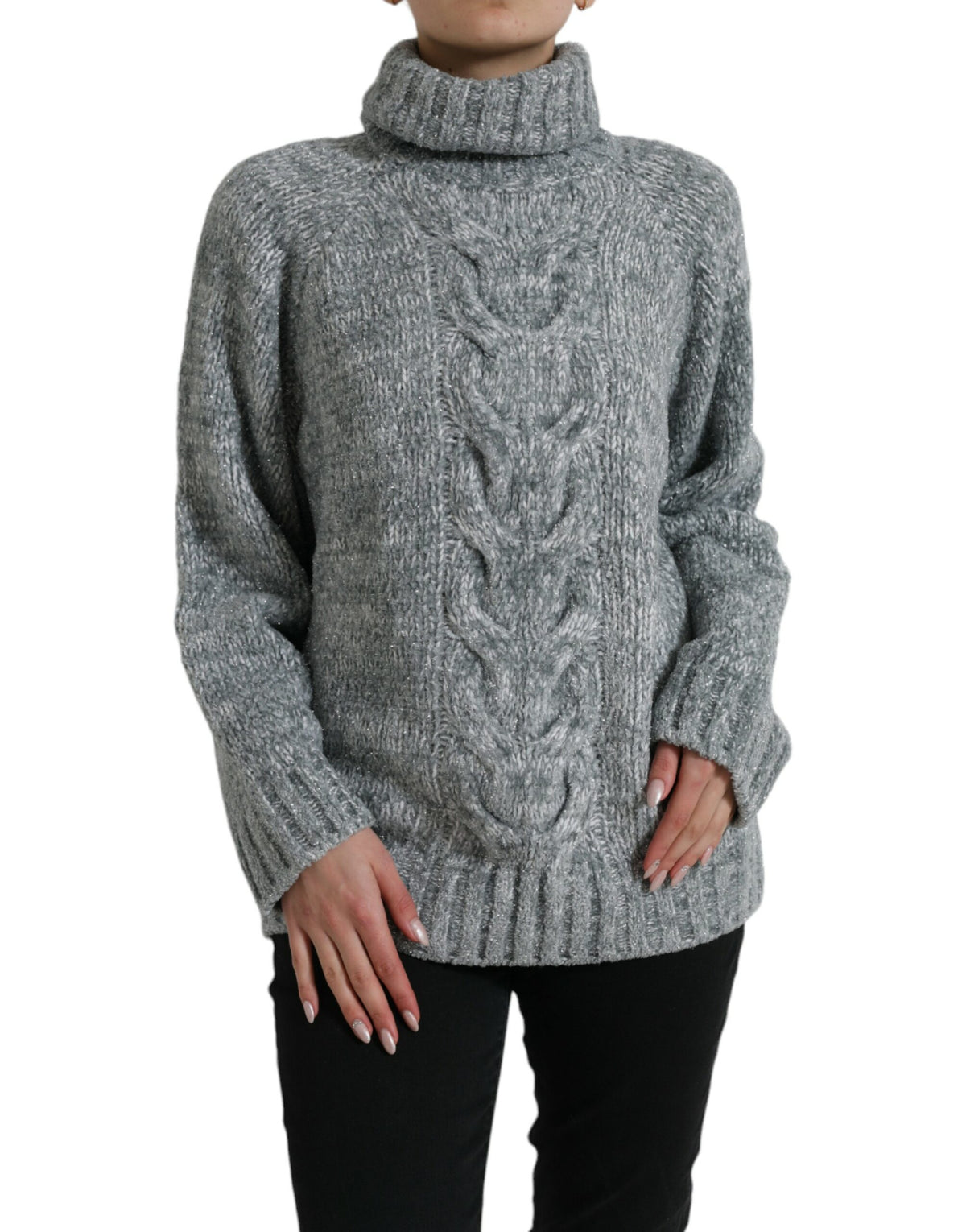 Dolce & Gabbana Grauer Kaschmir Rollkragenpullover