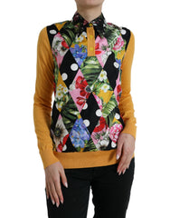 Dolce & Gabbana Multicolor Patchwork Kaschmir-Henley-Pullover