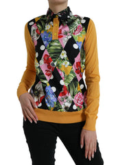 Dolce & Gabbana Multicolor Patchwork Kaschmir-Henley-Pullover