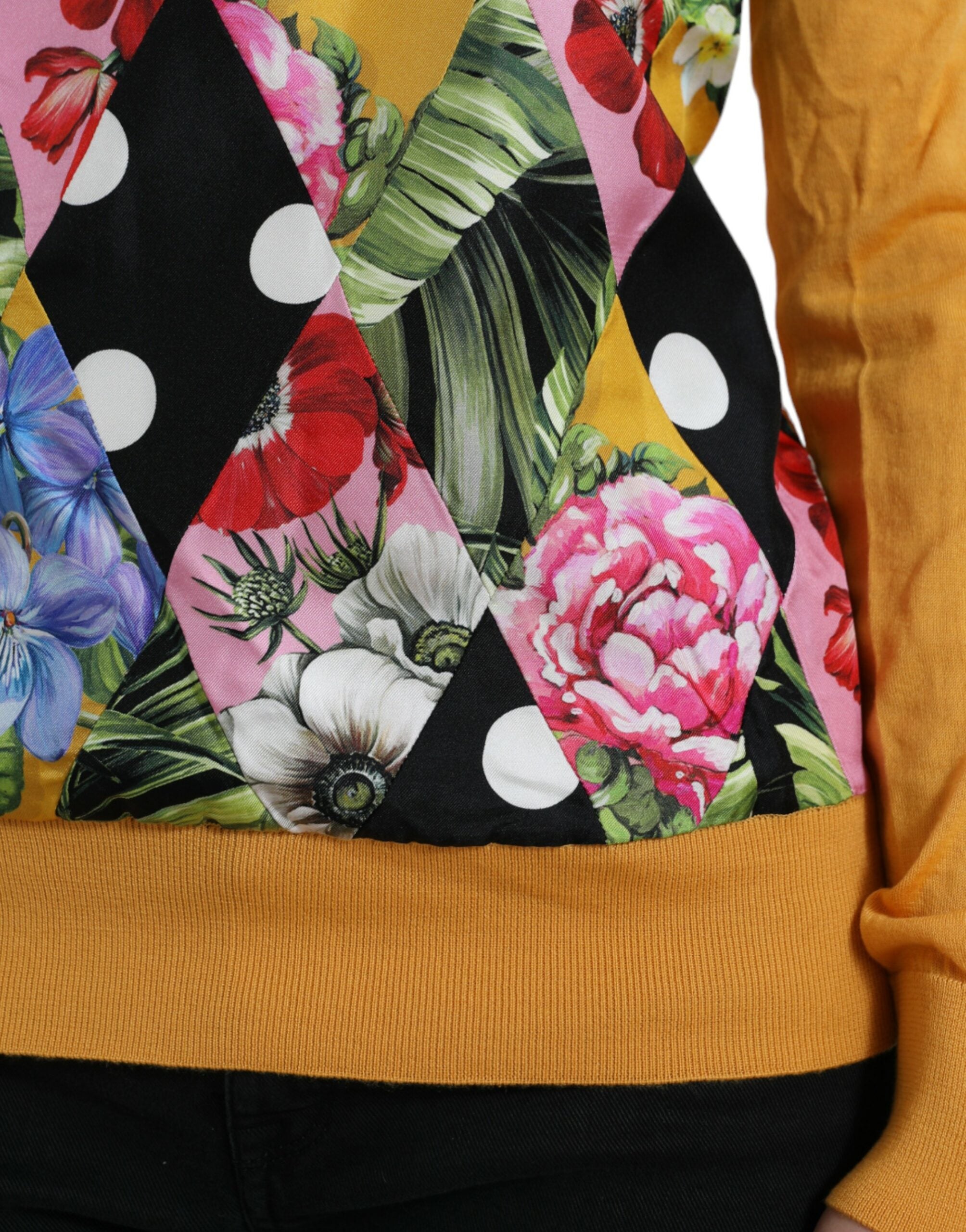 Dolce & Gabbana Multicolor Patchwork Kaschmir-Henley-Pullover