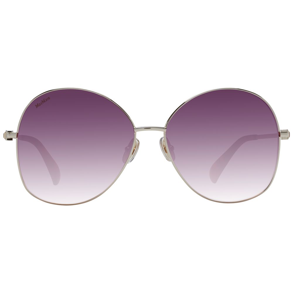 Max Mara Sonnenbrille aus goldfarbenem Metall