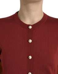 Dolce & Gabbana Meerkleurig Zijden Cardigan met Ronde Hals