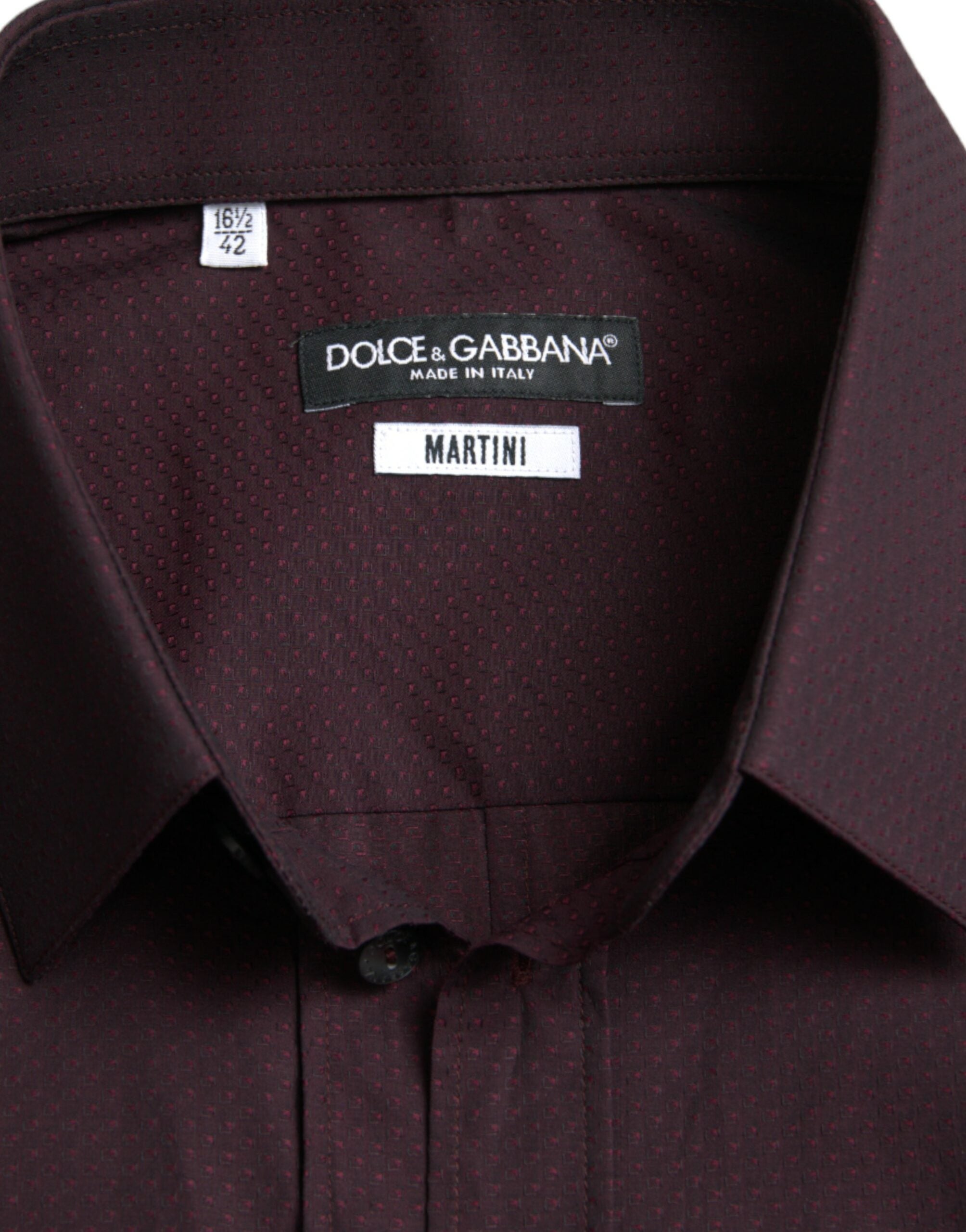 Dolce & Gabbana Bordeauxfarbenes Jacquard-Abendkleid MARTINI Hemd