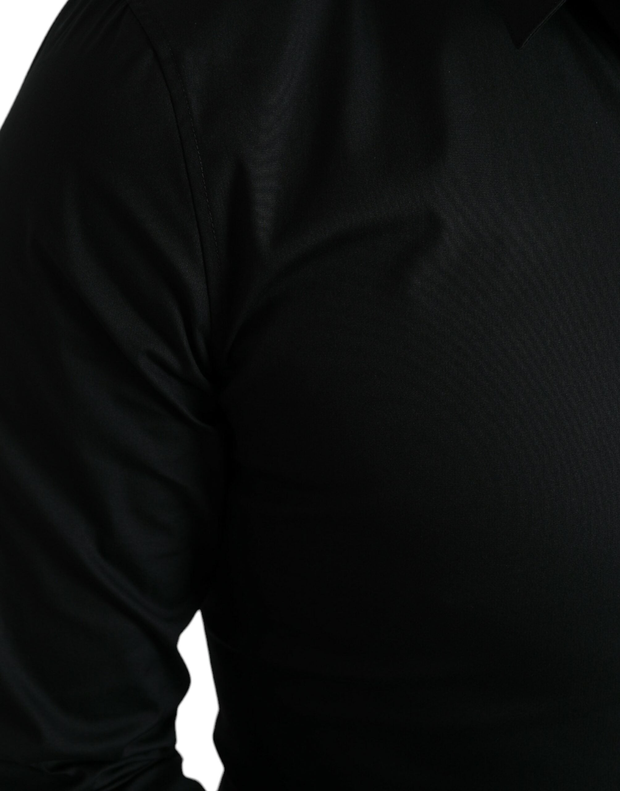 Dolce & Gabbana Schwarzes Slim Fit Stretch-Baumwollhemd