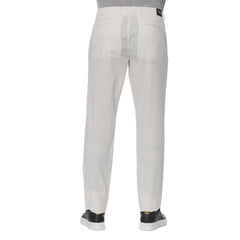 Trussardi Jeans White Cotton Men's Trousers