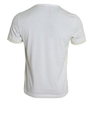 Dolce & Gabbana Weißes Baumwoll-T-Shirt mit kurzen Ärmeln und Brusttasche