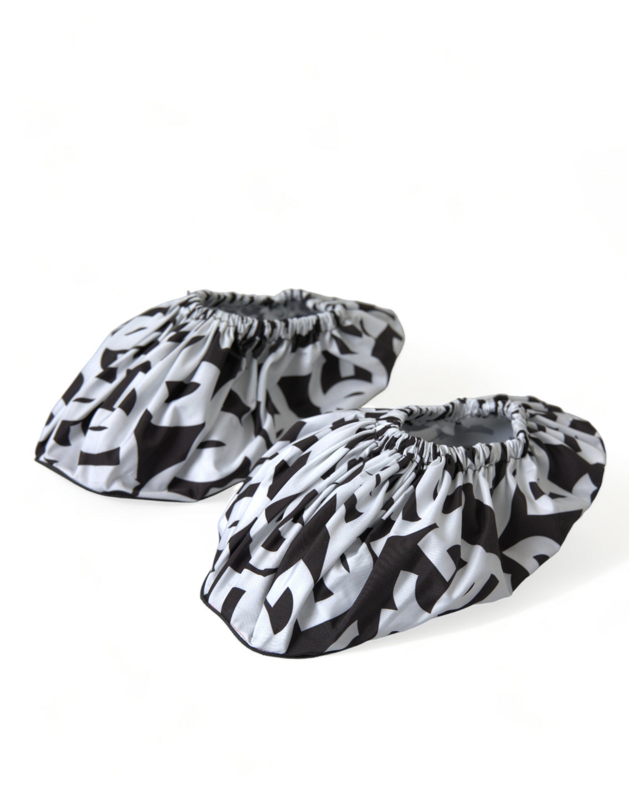 Dolce & Gabbana Weiße Nylon Slipper mit Logo-Print