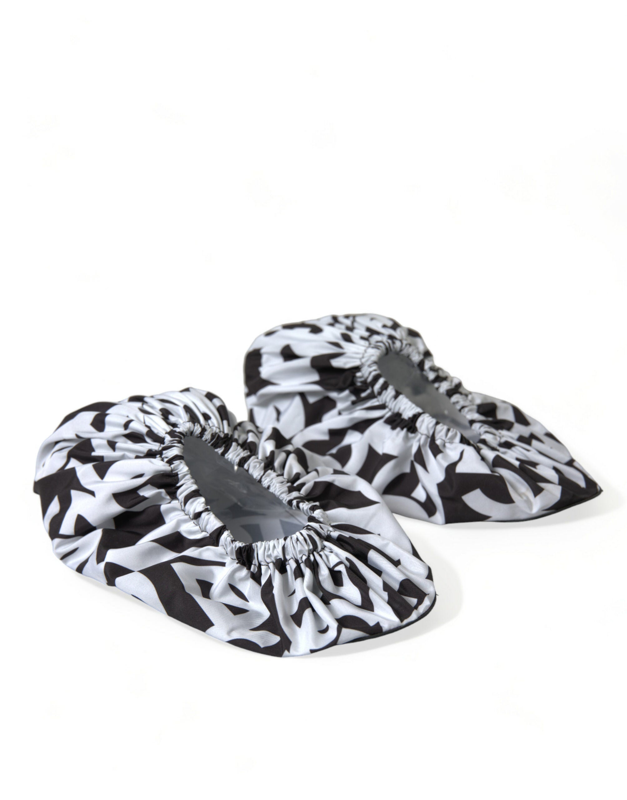 Dolce & Gabbana Weiße Nylon Slipper mit Logo-Print