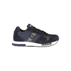Blauwe blauwe polyester sneaker