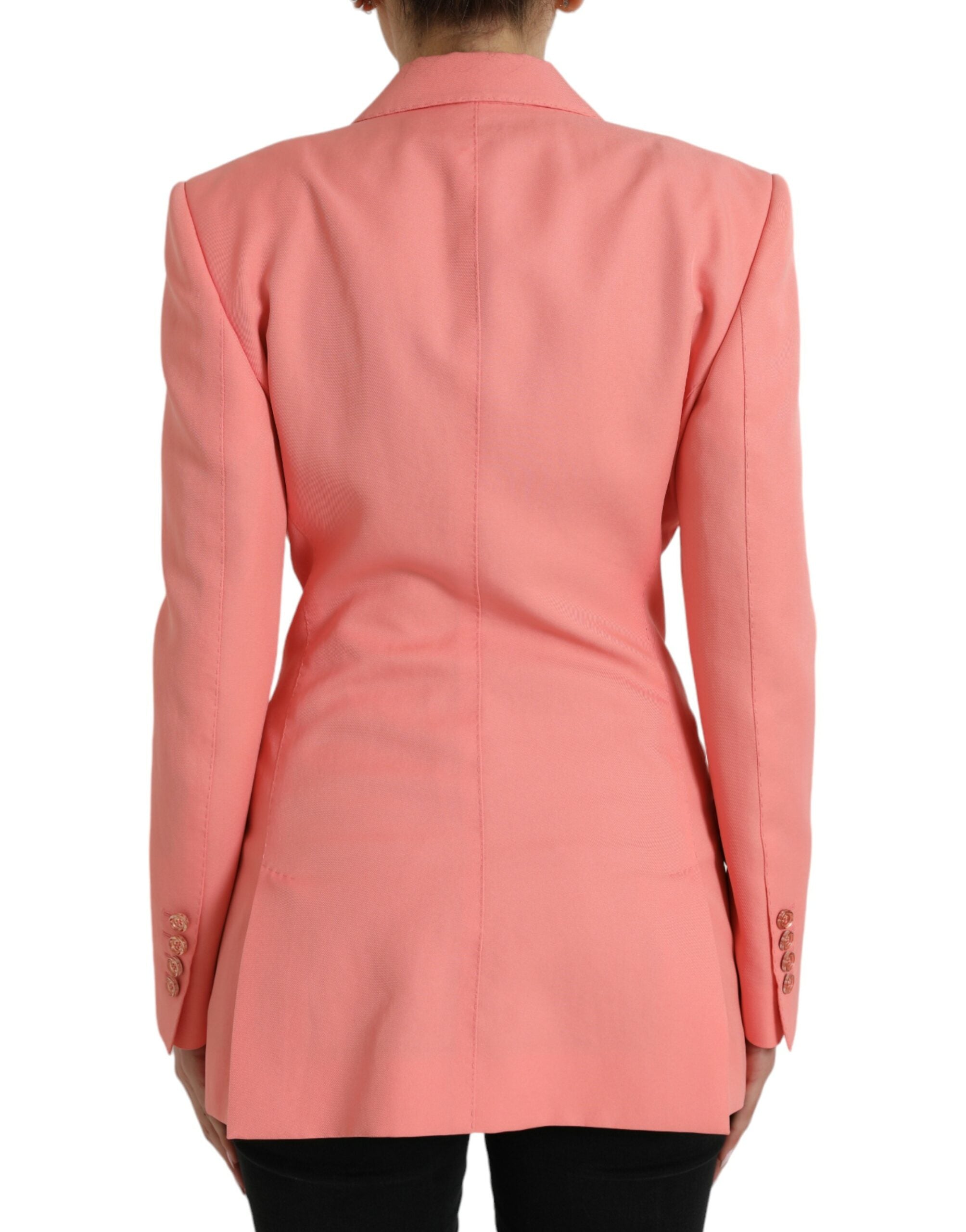 Dolce & Gabbana Roze Polyester Enkele Rijen Blazer Jasje