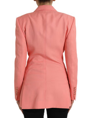 Dolce & Gabbana Roze Polyester Enkele Rijen Blazer Jasje