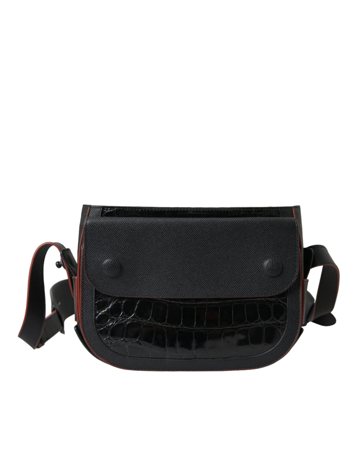 Balenciaga Black Exotic Leather Shoulder Crossbody Camera Bag