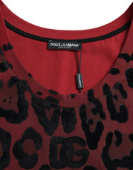 Dolce & Gabbana ärmelloses Tank-Top mit rotem Leopardenmuster