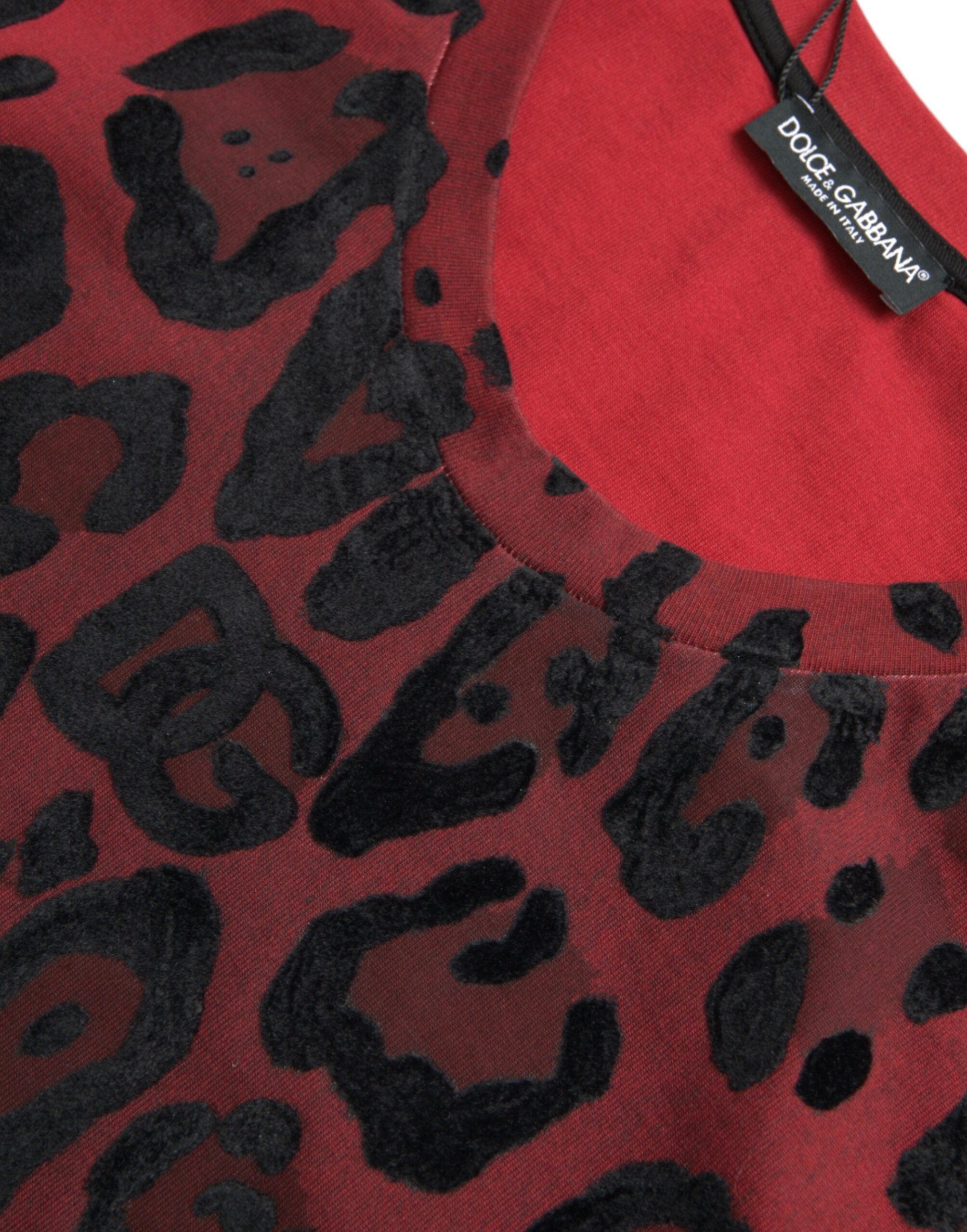 Dolce & Gabbana ärmelloses Tank-Top mit rotem Leopardenmuster