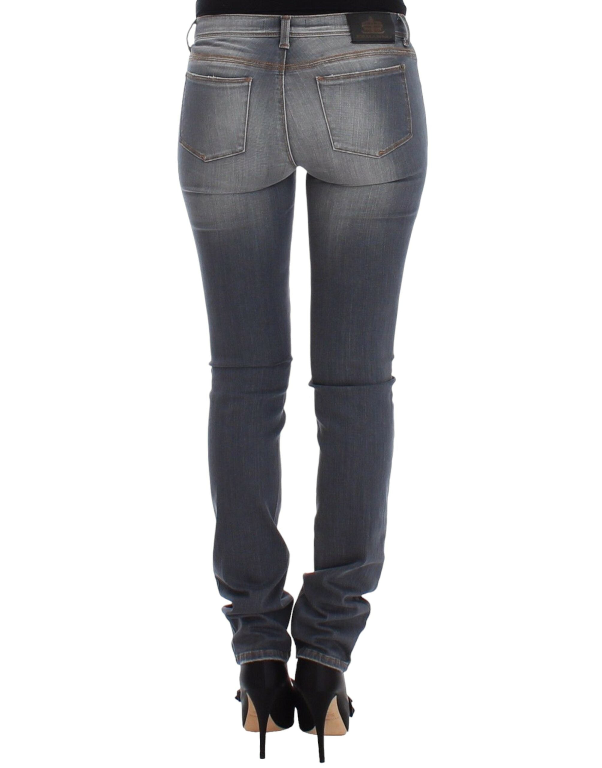 Ermanno Scervino Graue Slim-Jeans Denim Hose Skinny Leg Stretch