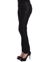 Ermanno Scervino Schwarze Slim Jeans Denim Hose Skinny Leg Stretch