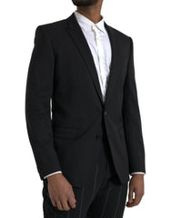Dolce & Gabbana Zwart MARTINI Getailleerd Jasje Colbert Blazer
