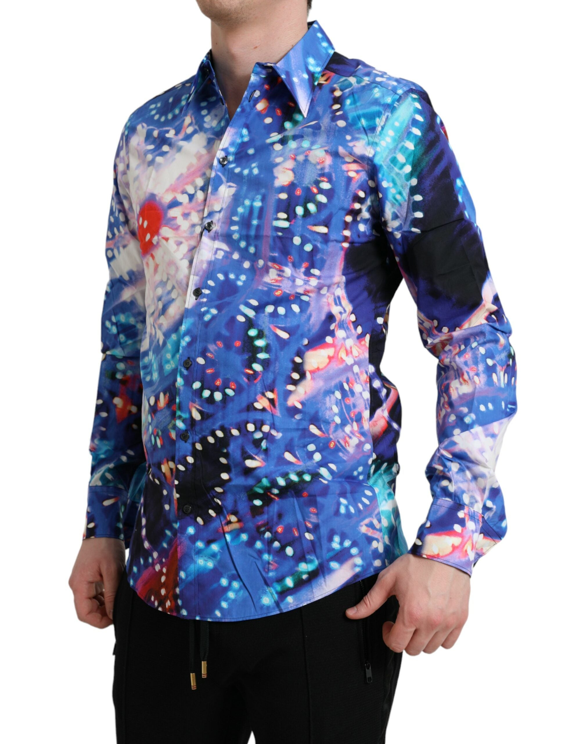 Mehrfarbiges Luminarie Slim MARTINI-Hemd von Dolce &amp; Gabbana