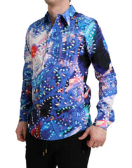 Mehrfarbiges Luminarie Slim MARTINI-Hemd von Dolce &amp; Gabbana