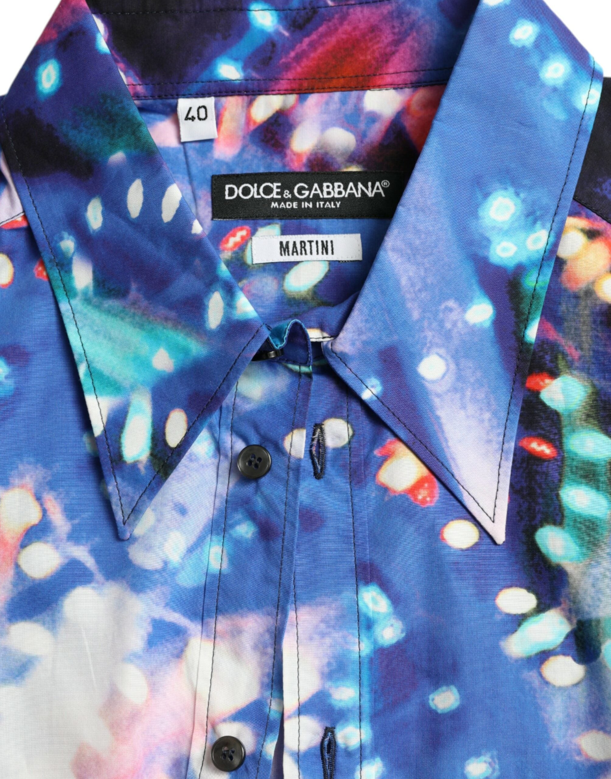 Mehrfarbiges Luminarie Slim MARTINI-Hemd von Dolce &amp; Gabbana