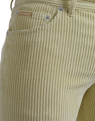 Dolce &amp; Gabbana – Gelbe Skinny-Jeans aus Cord mit Logo-Schild