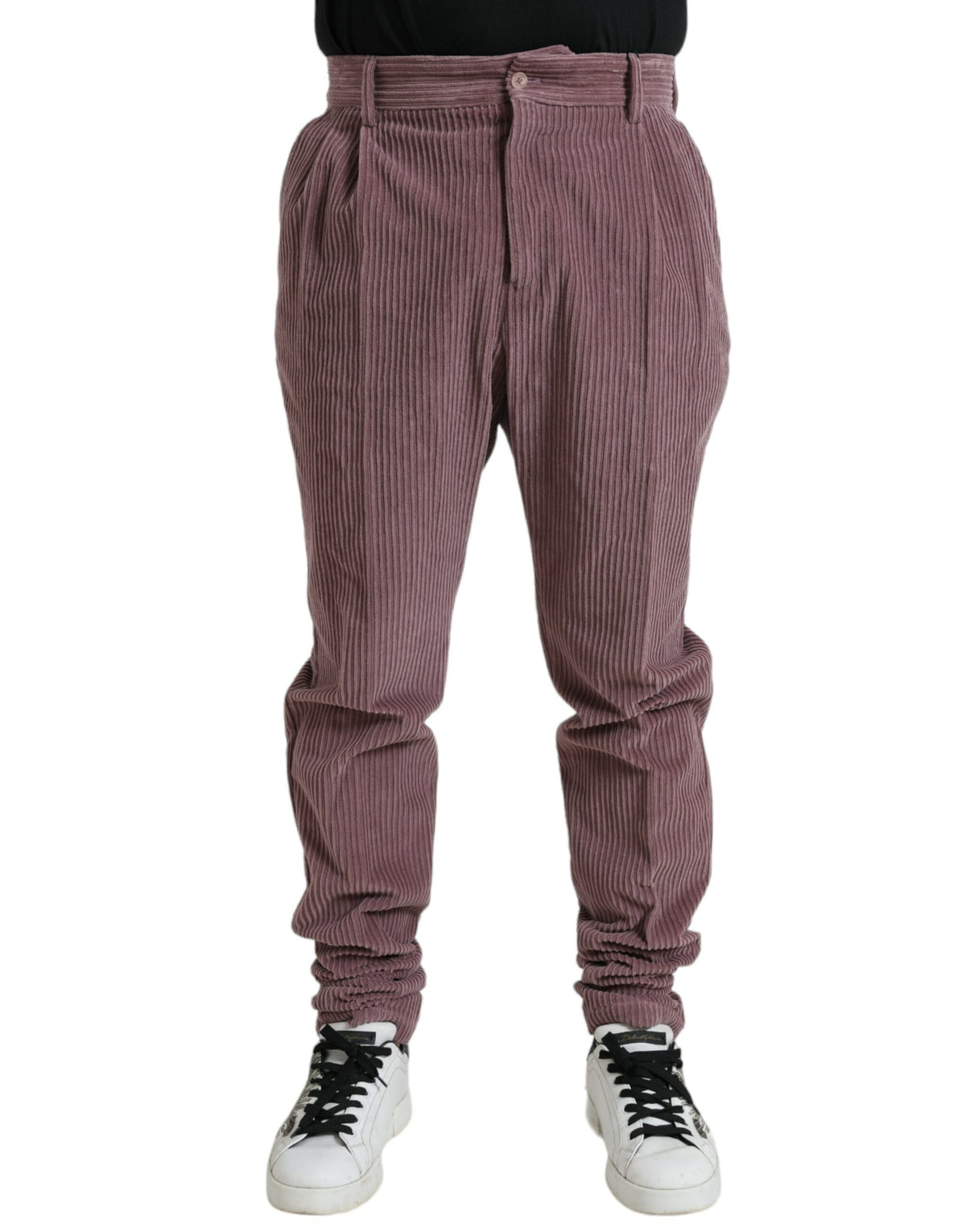 Dolce &amp; Gabbana Lila Cord-Baumwoll-Stretch-Skinny-Hose