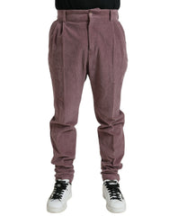 Dolce &amp; Gabbana Lila Cord-Baumwoll-Stretch-Skinny-Hose