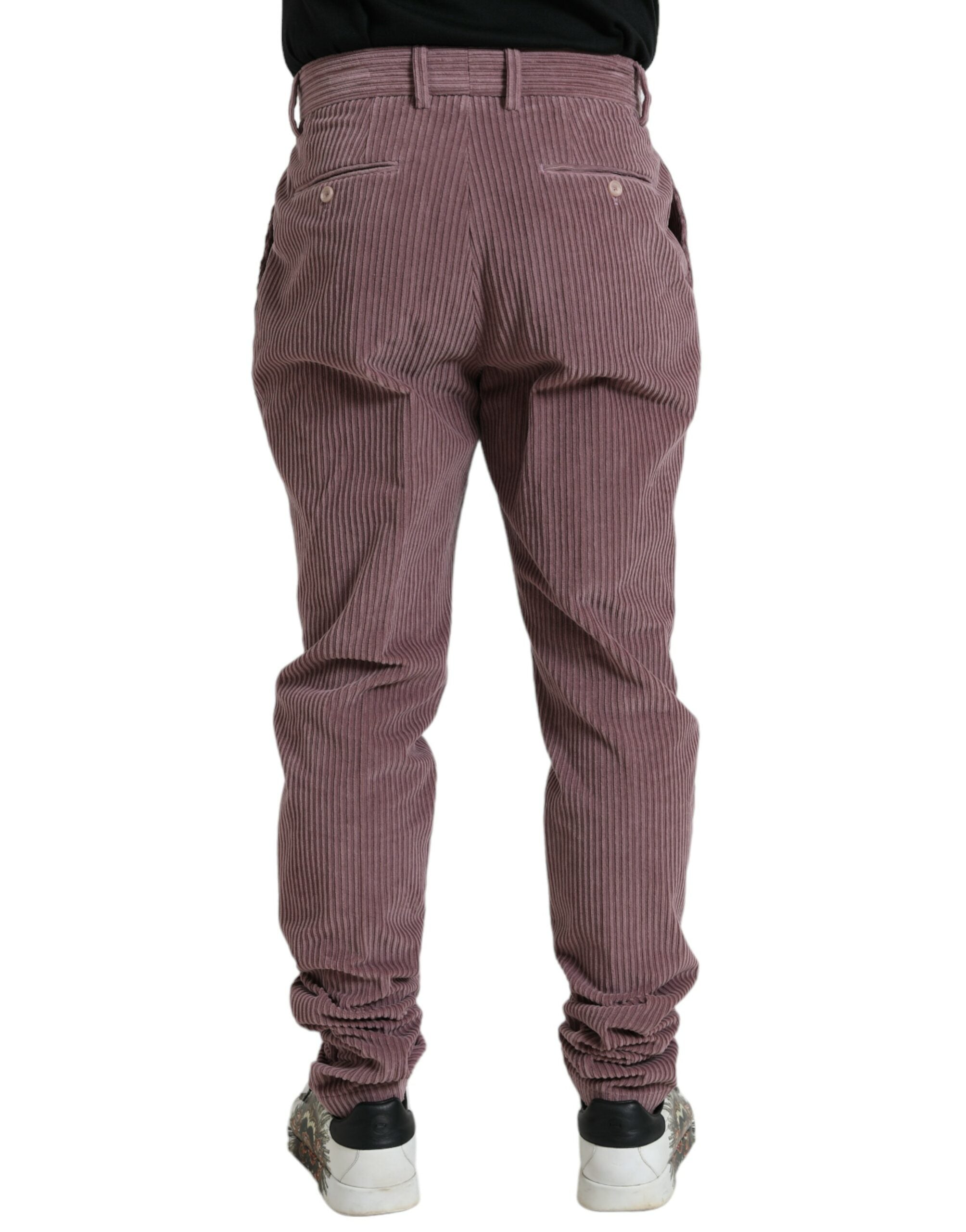 Dolce &amp; Gabbana Lila Cord-Baumwoll-Stretch-Skinny-Hose