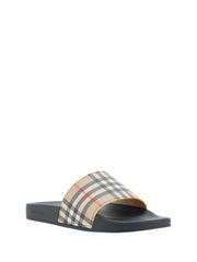 Burberry Bruine Rubberen Slides Sandalen