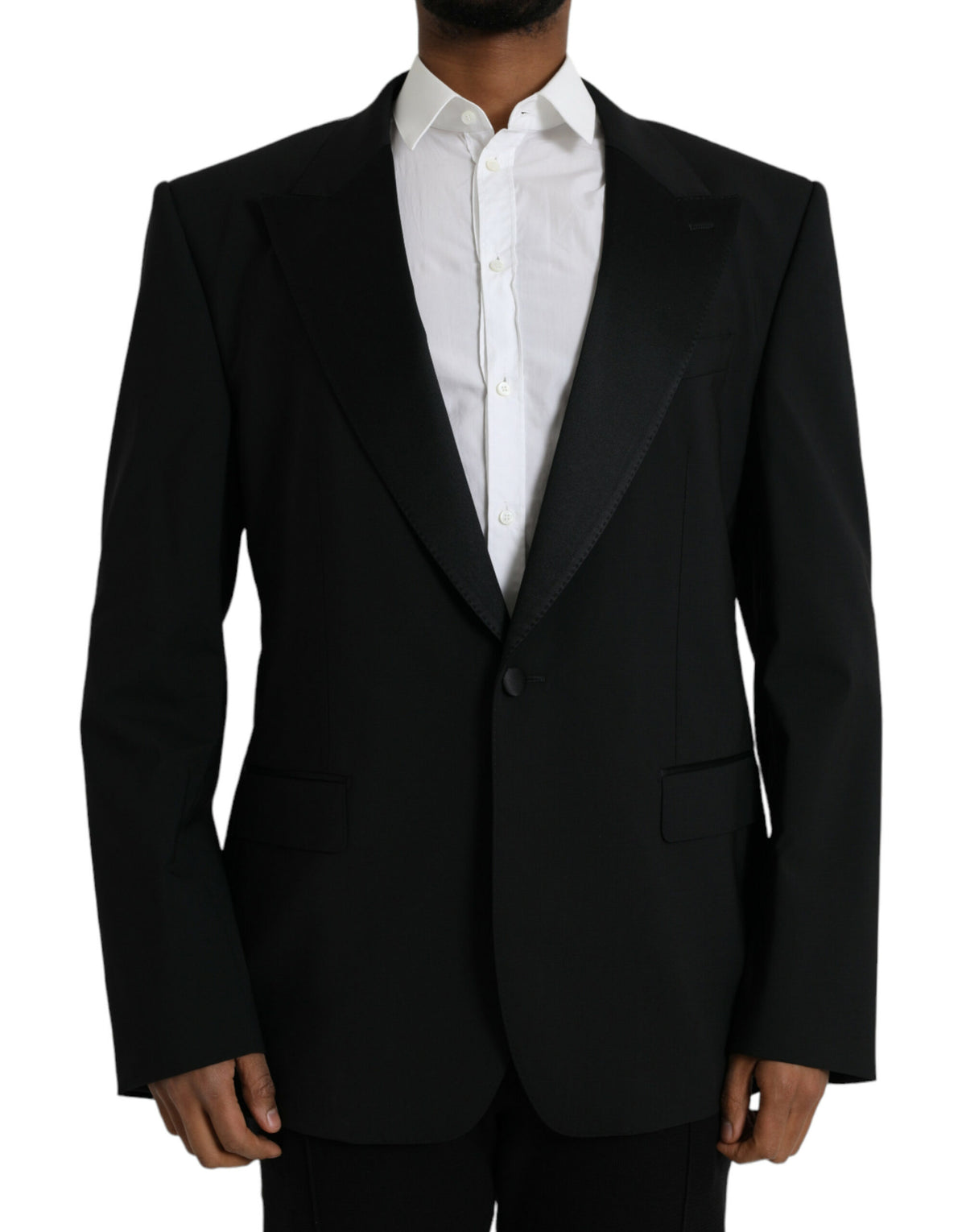 Dolce &amp; Gabbana Schwarzer SICILIA Einreihiger Mantelblazer