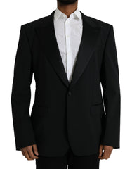 Dolce &amp; Gabbana Schwarzer SICILIA Einreihiger Mantelblazer