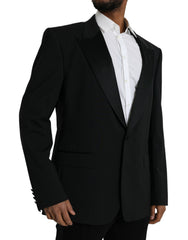 Dolce &amp; Gabbana Schwarzer SICILIA Einreihiger Mantelblazer