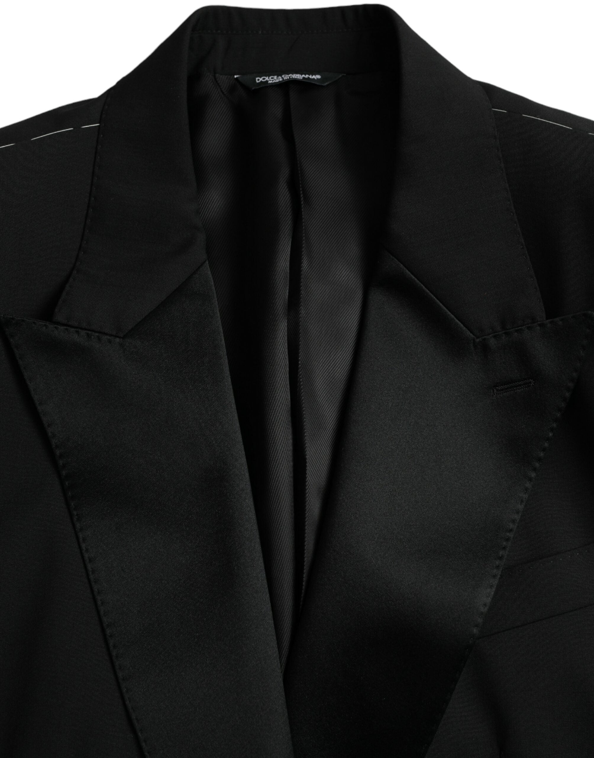 Dolce &amp; Gabbana Schwarzer SICILIA Einreihiger Mantelblazer