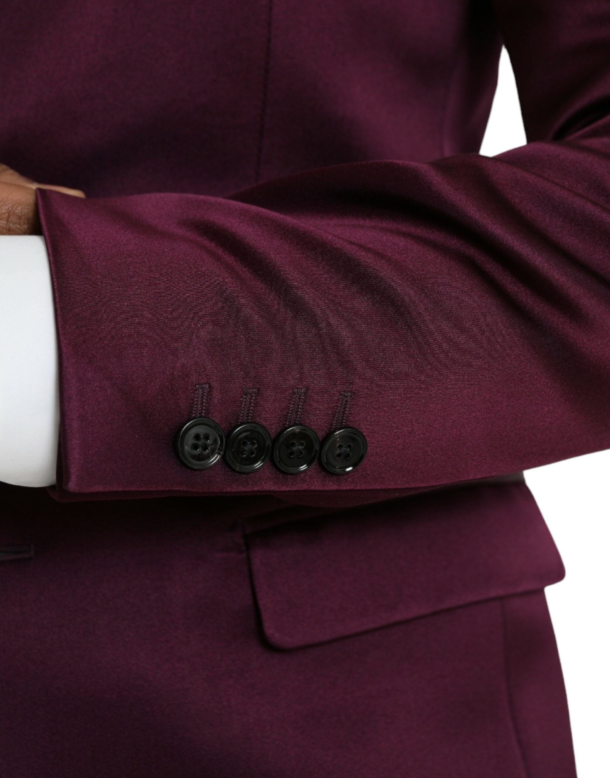 Dolce &amp; Gabbana – Einreihiger Blazer aus kastanienbrauner Seide