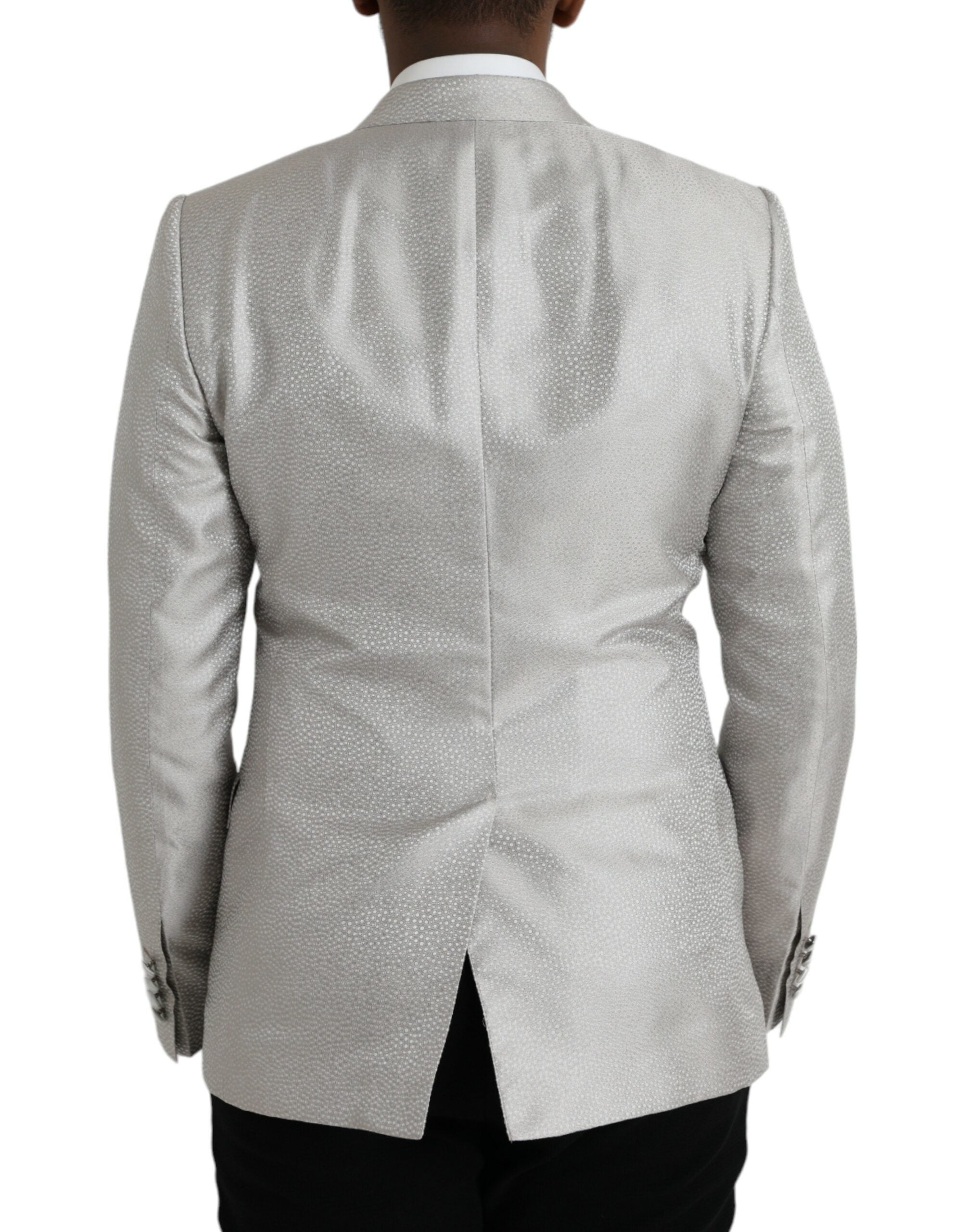 Dolce & Gabbana Off White MARTINI Dubbel Rij Jas Blazer